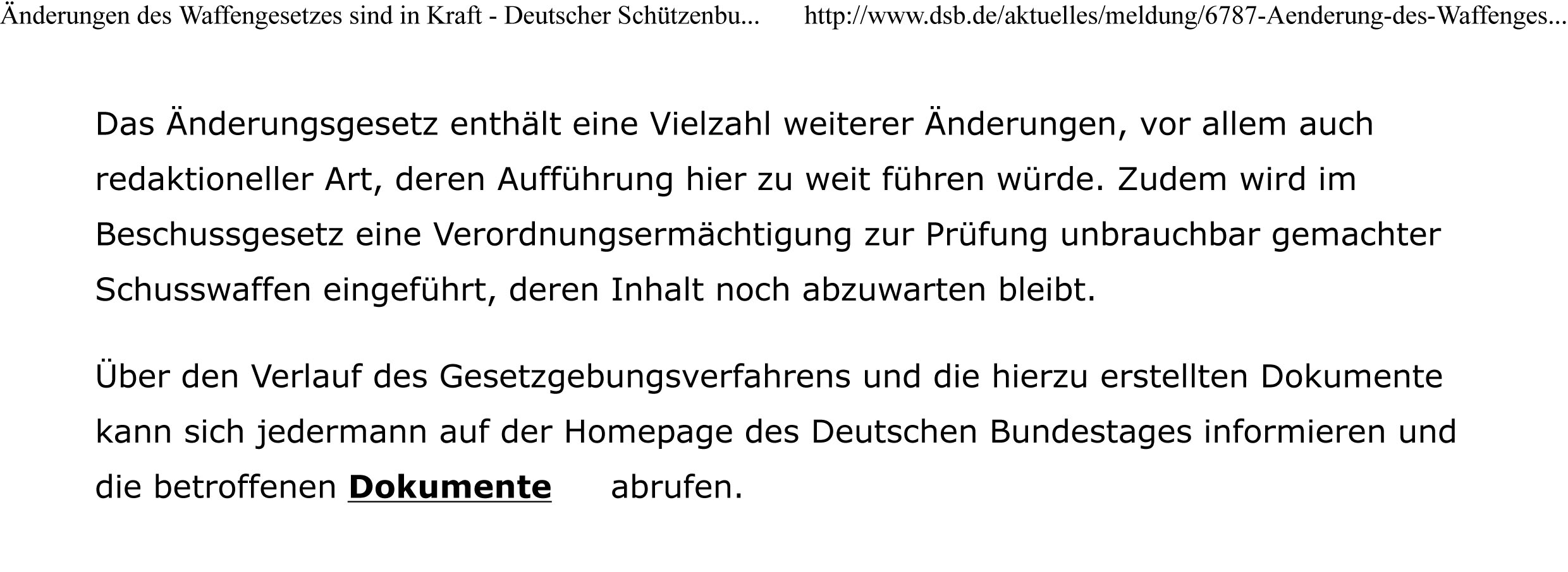 �nderungen des Waffengesetzes sind in Kraft - Deutscher Sch�tzenbund e 5