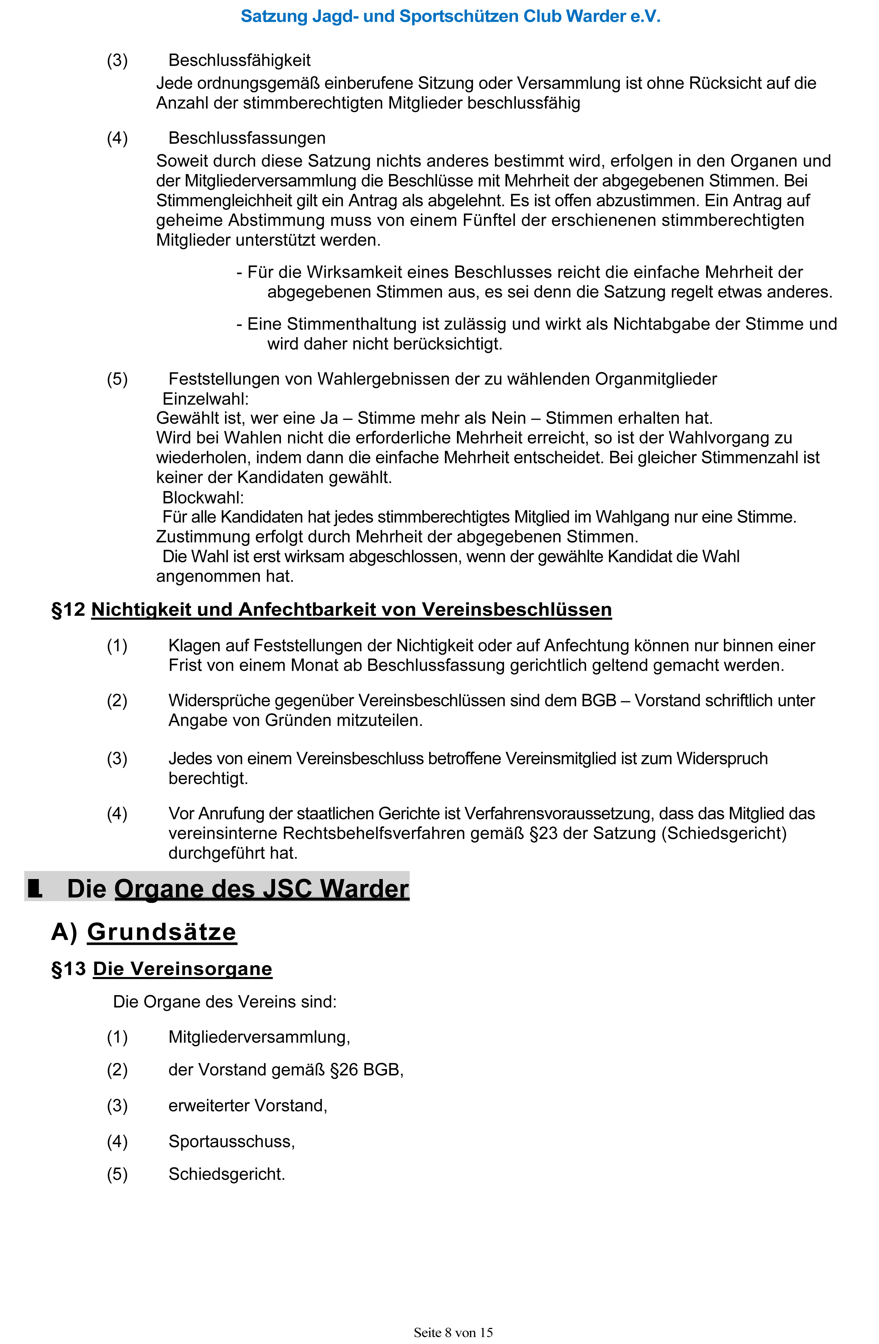 JSC Satzung 08-8