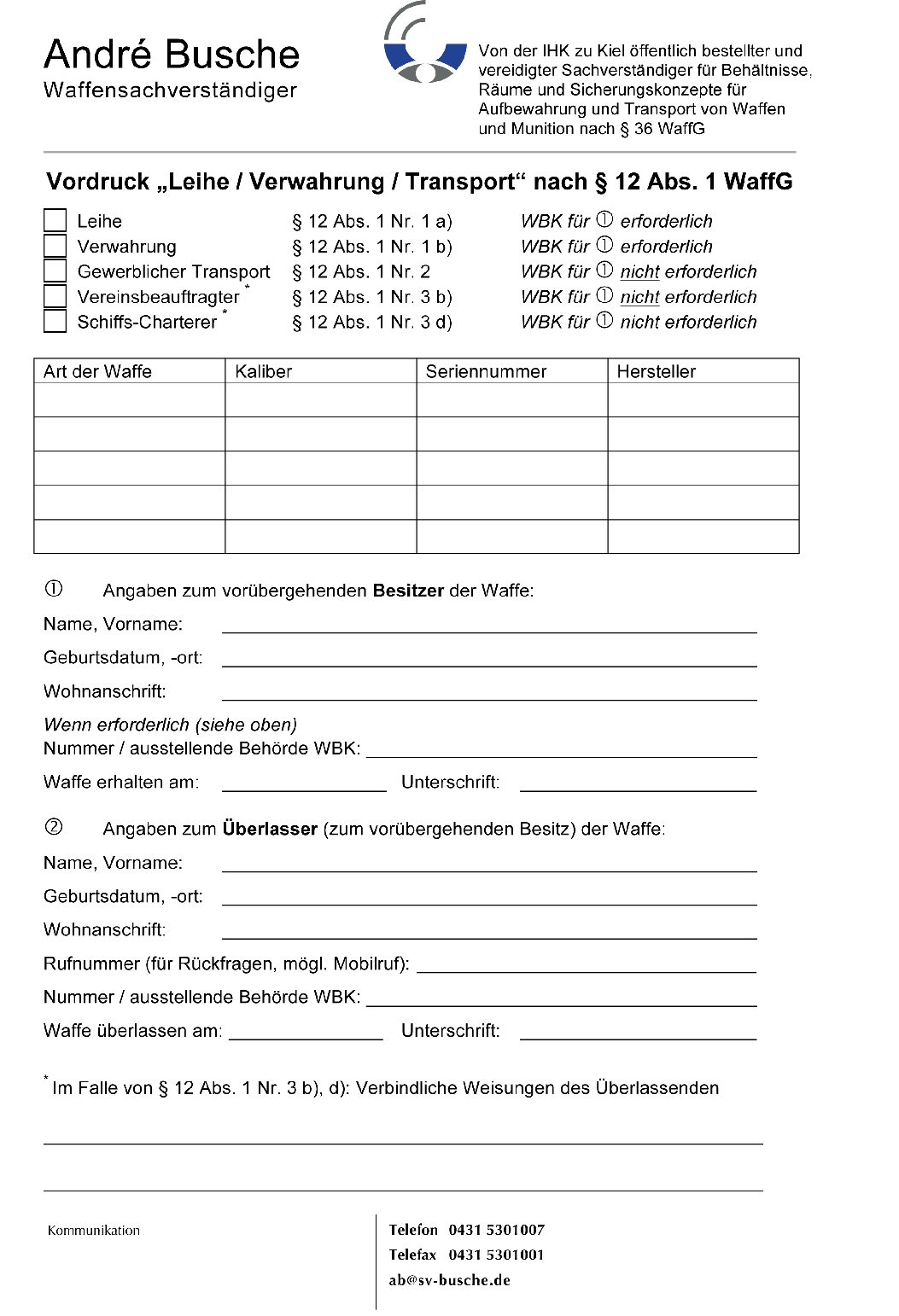 Merkblatt Leihe Verwahrung Transport 2013-1